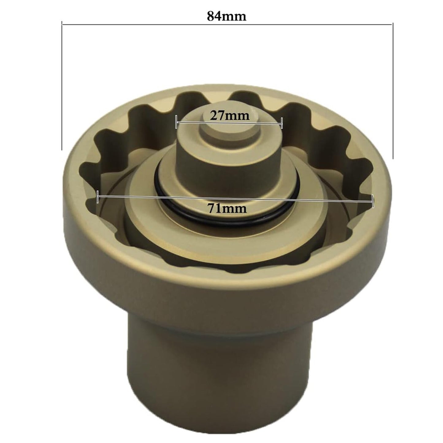 Center lock wheel nut socket tool for Porsche 991 Cayman for Panamera - 3/4 drive