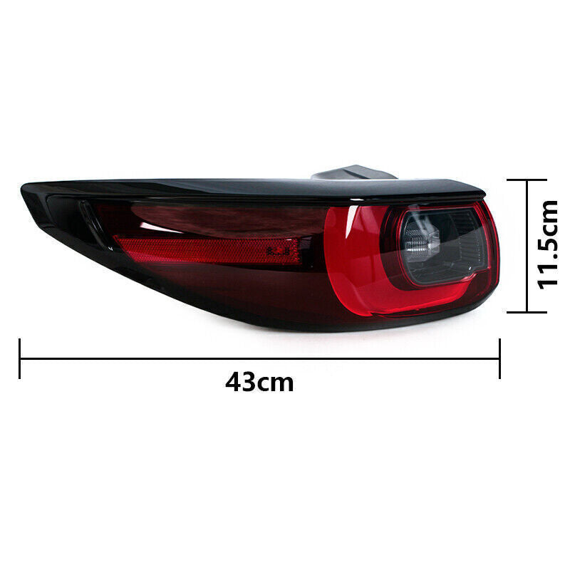 1x Smoked Left Side Rear Outside Tail Light Brake Stop Lamp for Mazda CX-5 2022 Q