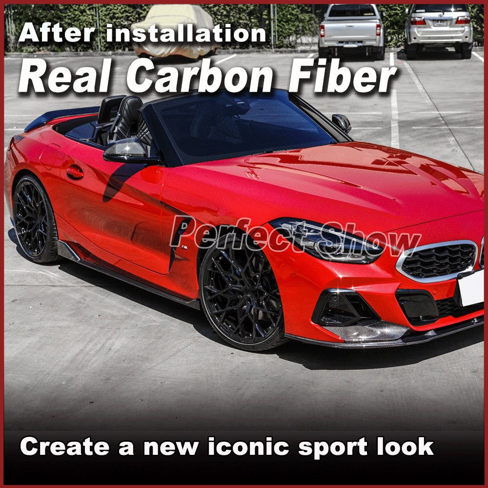 Fit for BMW Z4 G29 2019-2021 REAL CARBON Side Skirts Extension Lip Panel Spoiler