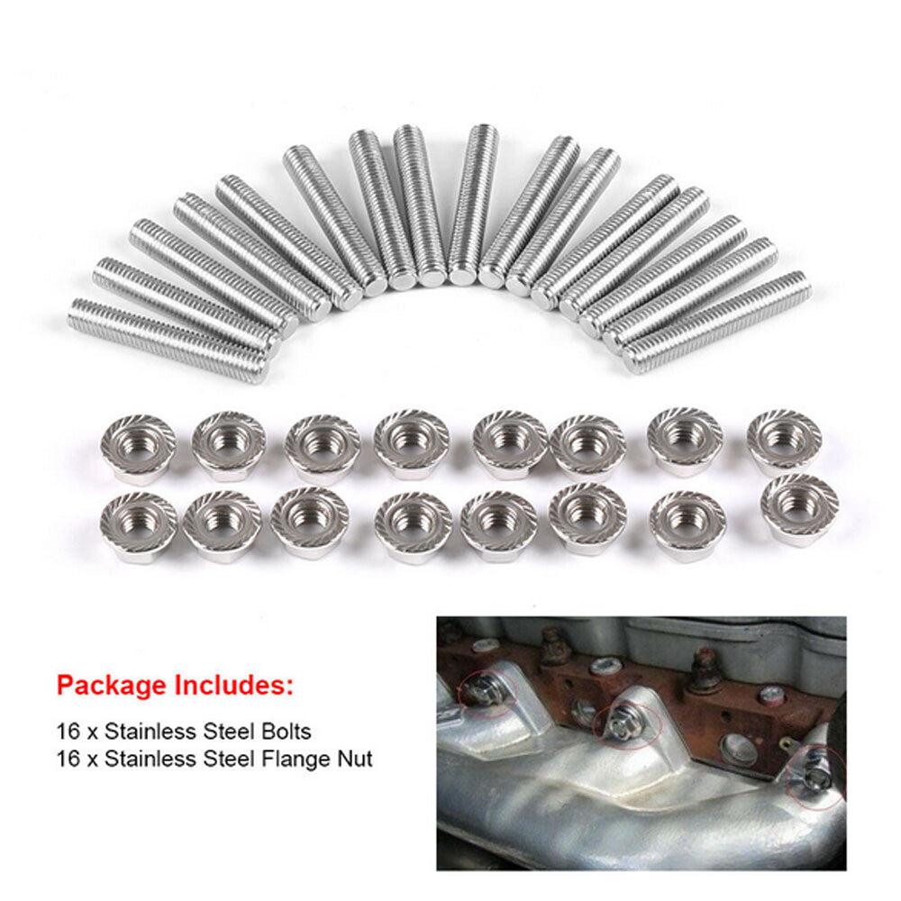for Ford 4.6 5.4 Liter V8 Stainless Exhaust Manifold Stud Kit Q