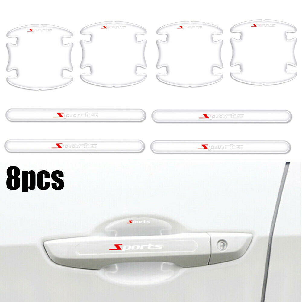 8Pcs Car Door Handle Bowl Anti-Scratch Protector Guard Sticker Trims Accessories