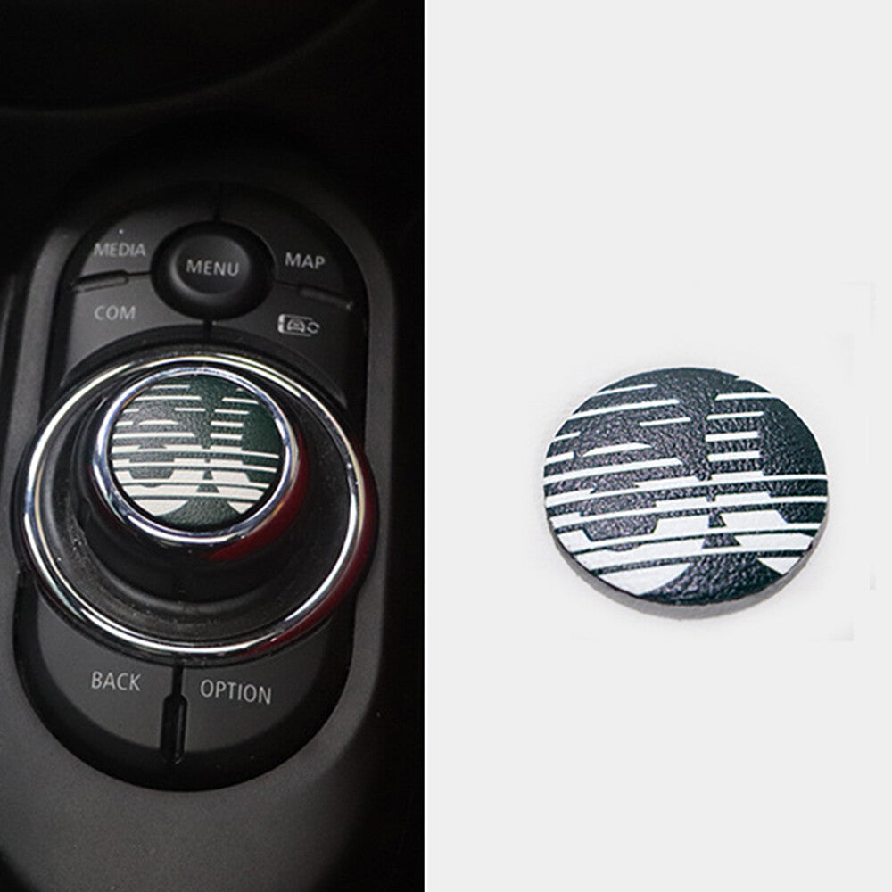 Union Jack Car Central Control Multimedia Button Sticker for MINI cooper F55 F56 Q