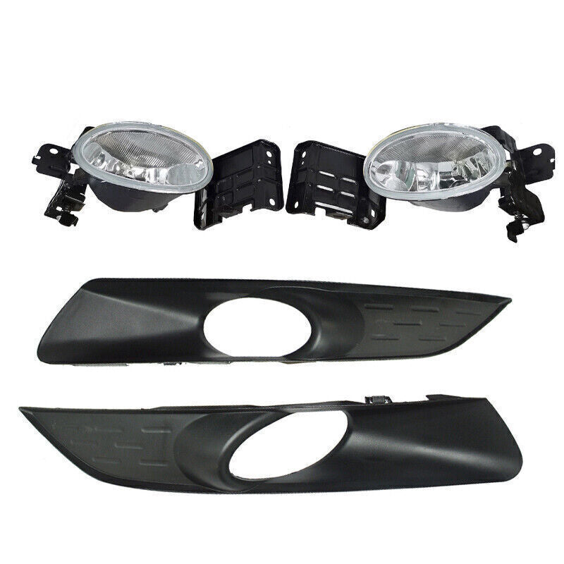 Front Bumper Fog Lights Lamp W/ Cover Bezel for Honda Accord Crosstour 2010-2012