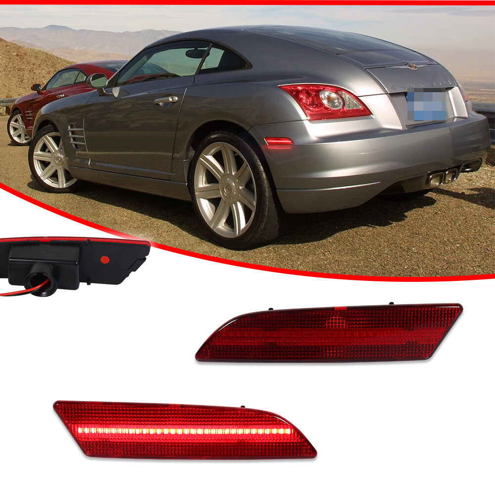 Full LED Red Rear Side Marker Light Kit for 2004 - 2008 for for CHRysler Crossfire - v