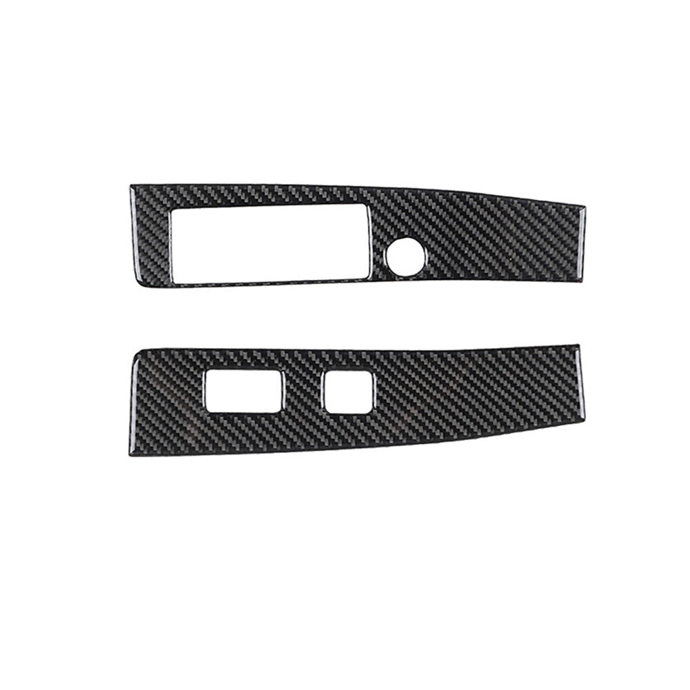 4Pcs Car Window Lift Button Trim Cover Decor Carbon Fiber for Audi Q5 2009-2017 v