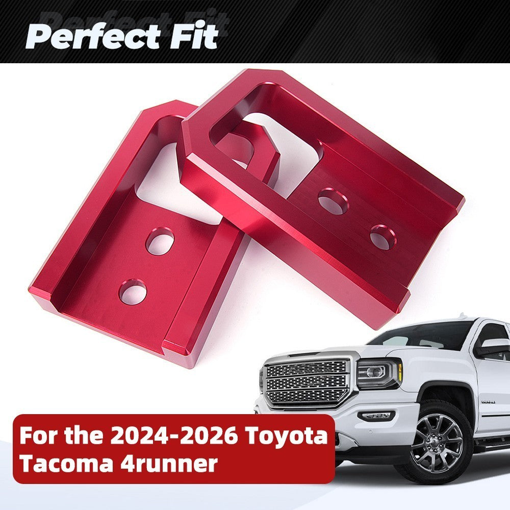 2 x Front Tow Hooks For Tacoma 2024-2026 for 4Runner 2025-2026 Red Left and Right Q