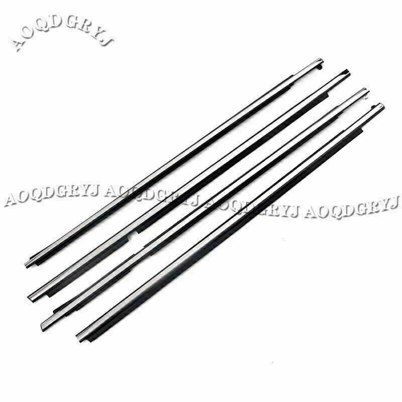 4x for Land Cruiser LC200 2008-2021 Quarter Door Belt W/ Chrome Moulding Strips