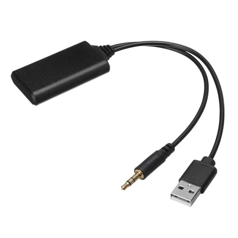 Car USB 3.5mm Aux Media Wireless Bluetooth Music Player Audio Cable Adapter Kit