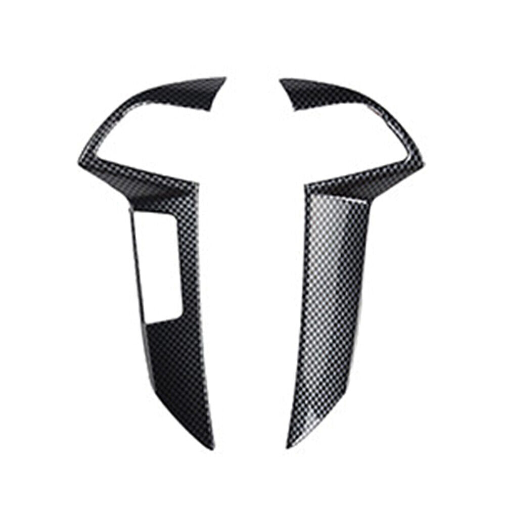 2pcs Carbon Fiber Interior Steering Wheel Cover Trim Fit for Honda Accord 2008-2012