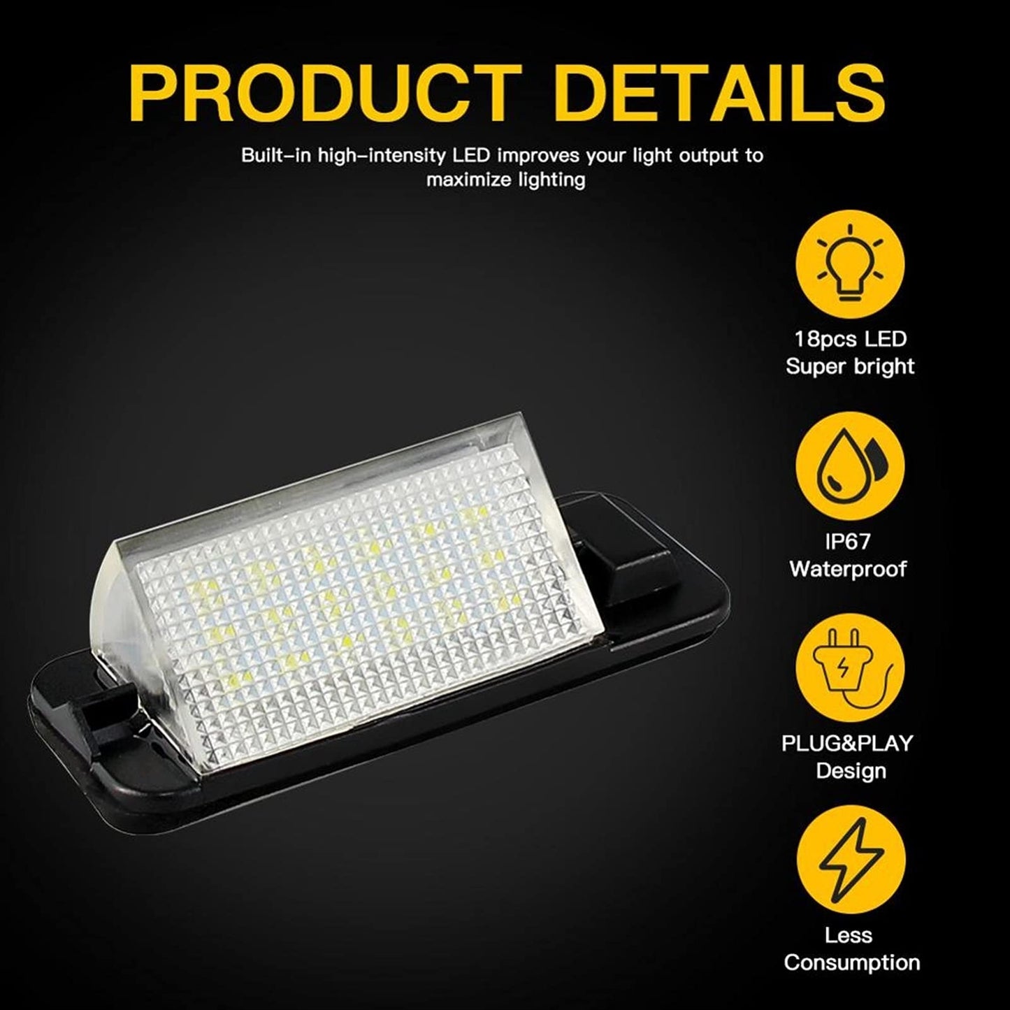 for BMW E36 License Number Plate Light No Error Xenon White Lamp Car Accessories