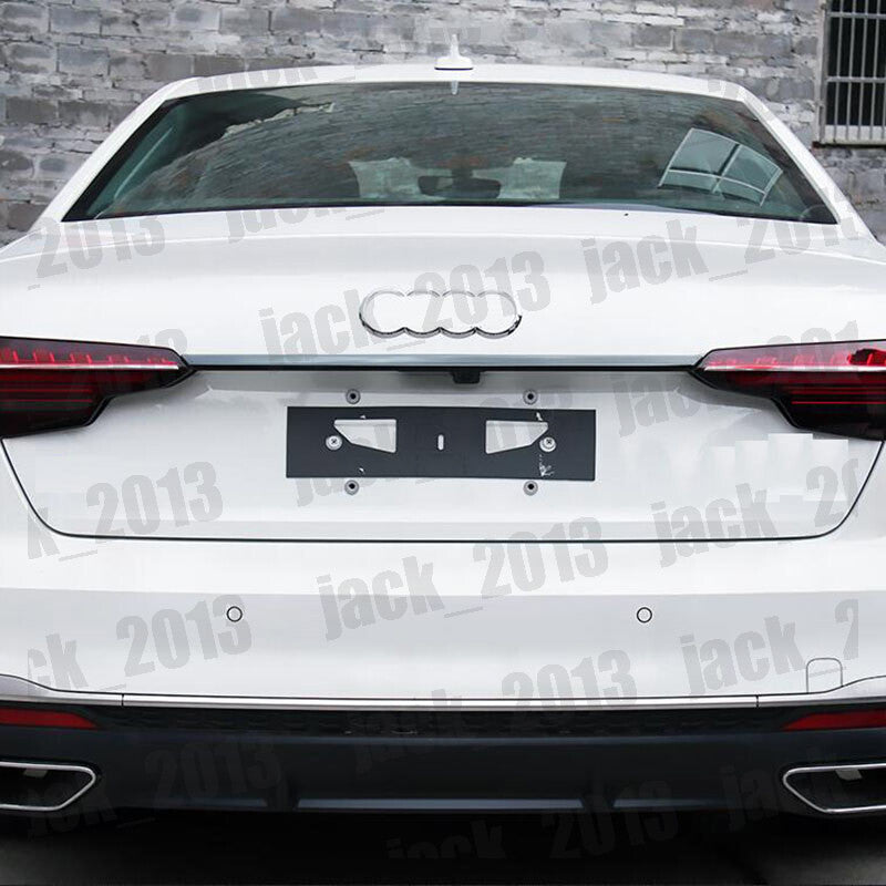 for Audi A4 B9 2017-2022 Black steel Rear Door Trunk Lid Tail Gate Cover trim 1x