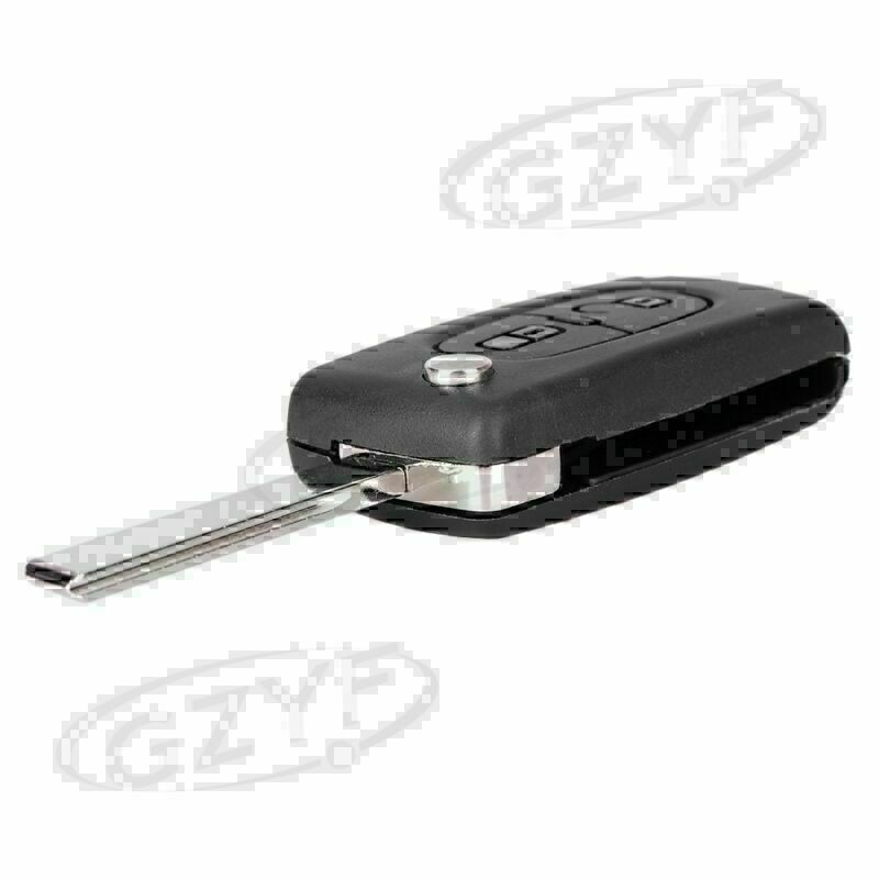 2 Buttons Remote Control Flip Key Shell Case Fit for PEUGEOT 207 307 308 Black Q