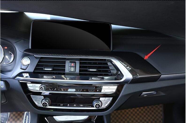 Car for BMW X3 G01 X4 18-21 Carbon Fiber Style Middle Air Outlet Vent Cover Trim