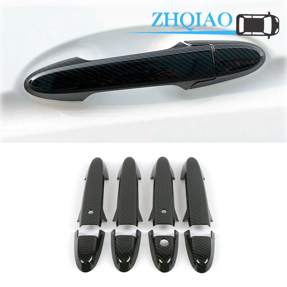 Carbon Fiber Side Door Handle Covers Trim Fit for Honda CITY 15-20