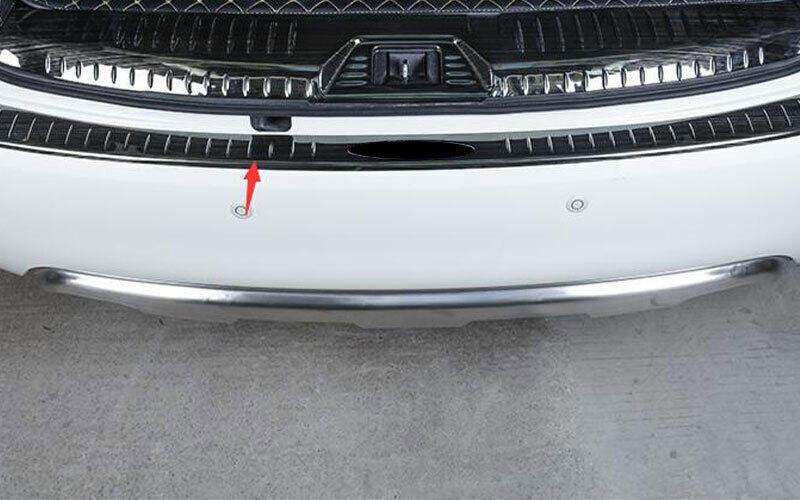 1X Black Steel Rear Bumper Protector Sill Plate for Nissan Armada Patrol 2017-20
