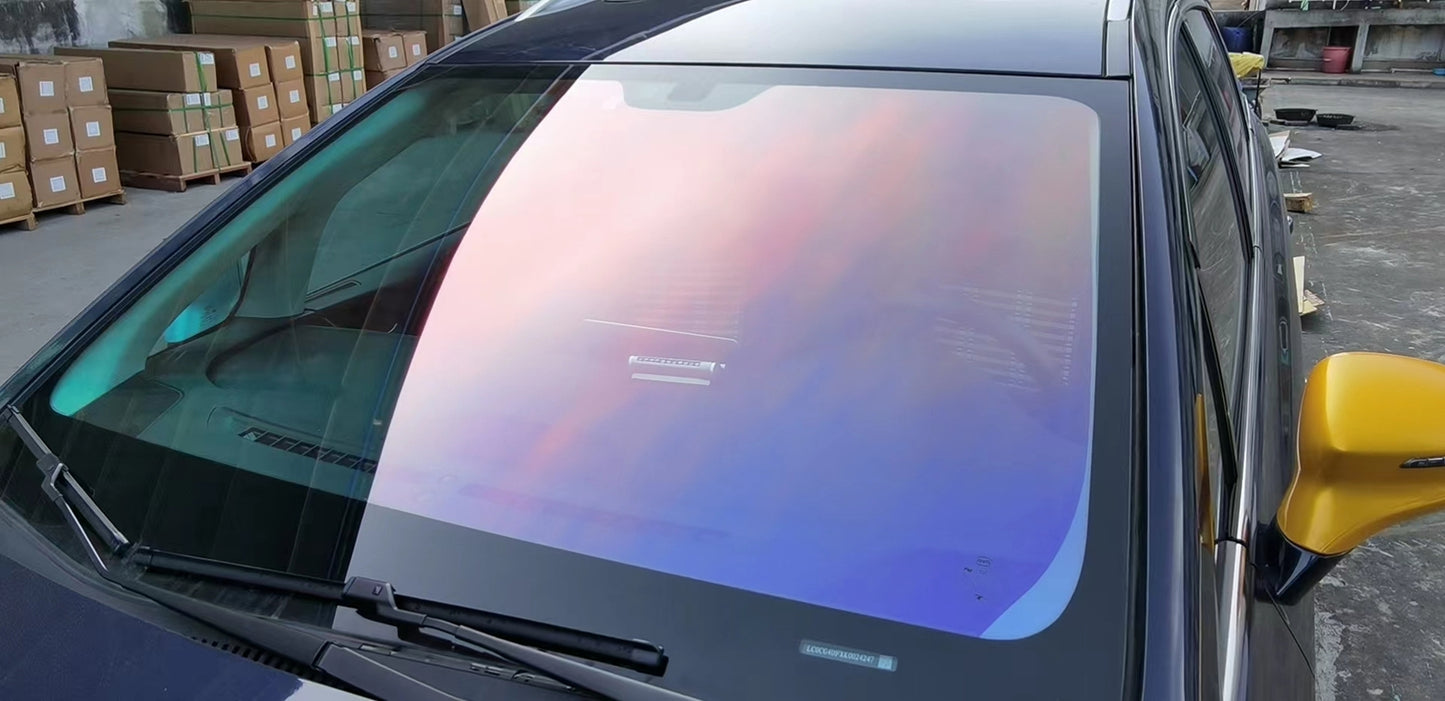 90%Vlt 0.53M Chameleon Red Car Windshield Window Tinting Foils Solar Film
