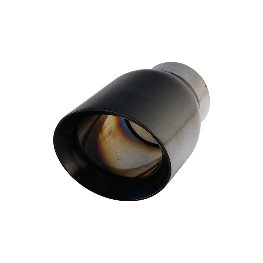 1PC 3 inlet 4 outlet Exhaust End Tips Muffler Black Tip Slant Tip