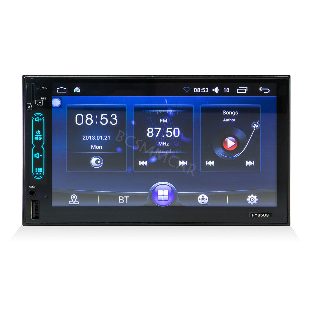 7in Double Din Car Stereo Touch Screen HD MP5 Player GPS WIFI Bluetooth FM USB