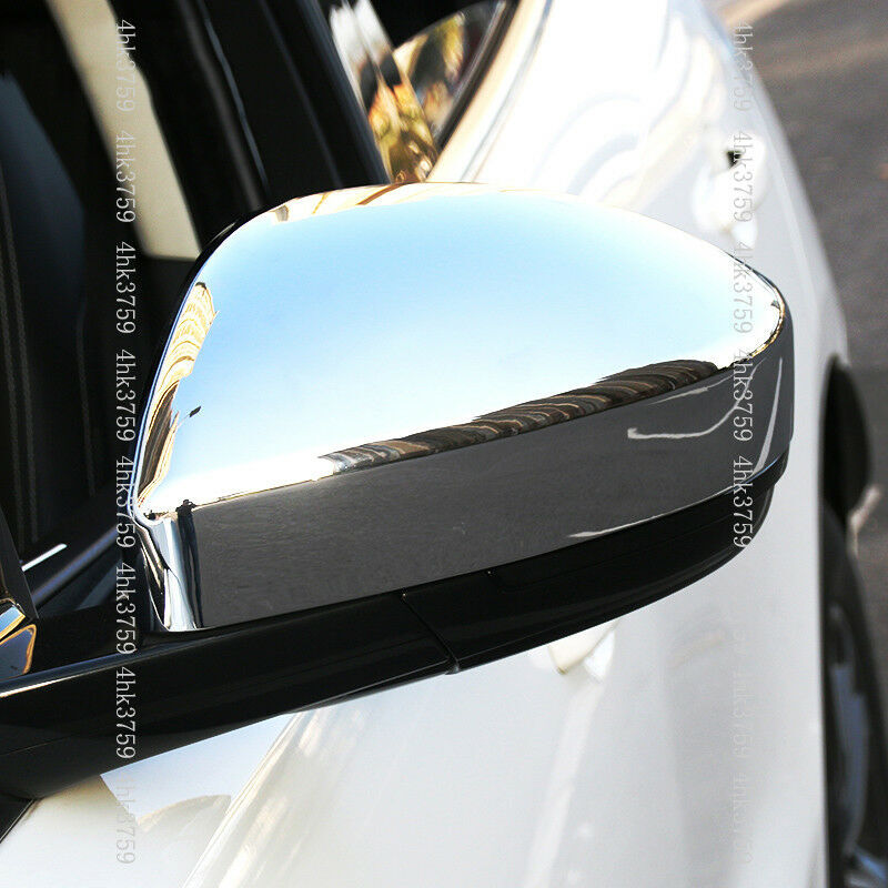 2X for Jaguar F-PACE 2016-2019 2020 Chrome Side Door Rearview Mirror Cover Trim