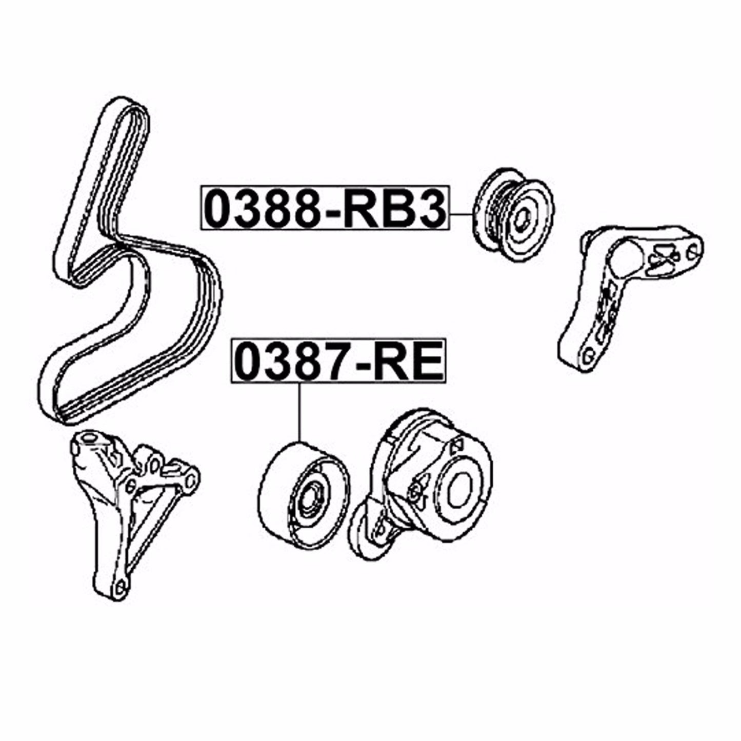 The new pulley tensioner is suitable for Honda Accord, for Civic , CR-V, -V, and Stream Integra 31180PNAJ01- n