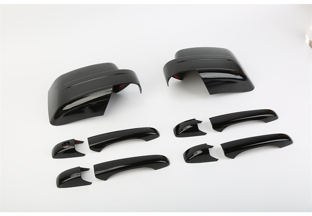 10¡ÁBlack ABS Side Rearview Mirror Door Handle Cover for Jeep Patriot 2011-2016