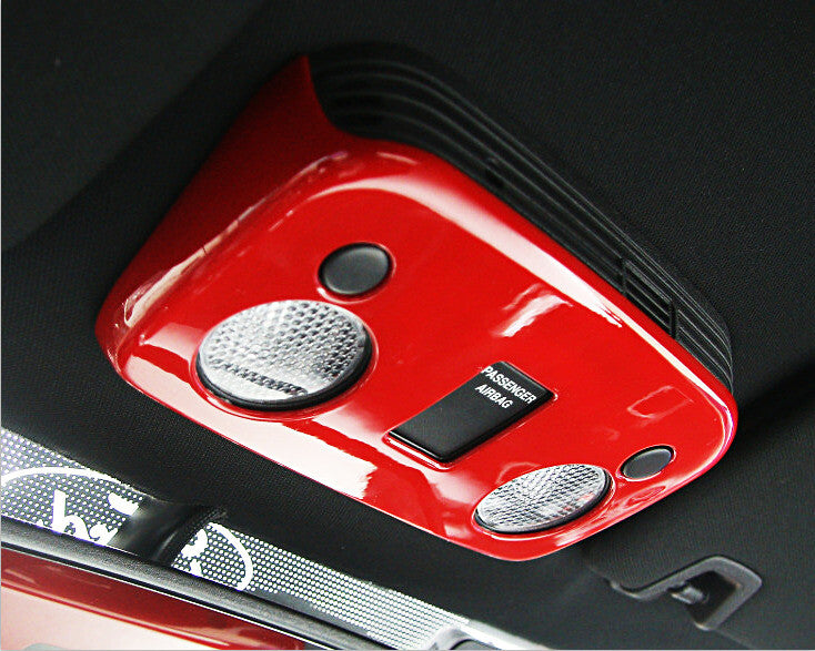 Red Car Roof Reading Lamp Light Cover Trim for Ford for Mustang 2015-2020