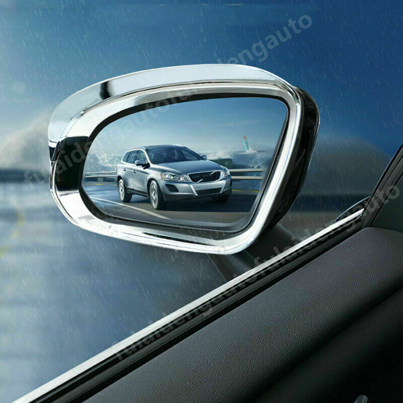 2X for Volvo XC40 2018-2022 Chrome Rearview Mirror Rain Eyebrow Frame Cover Trim