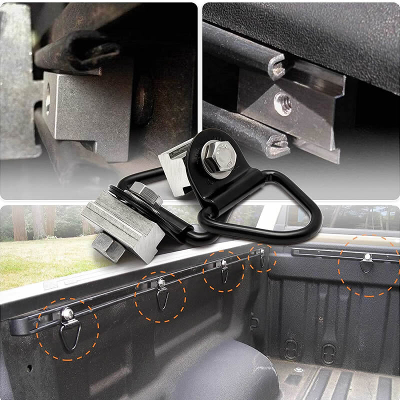 NEW 4x For Frontier Titan Tie Down Cleat Utili Track Cargo Hold Down Hook D Ring