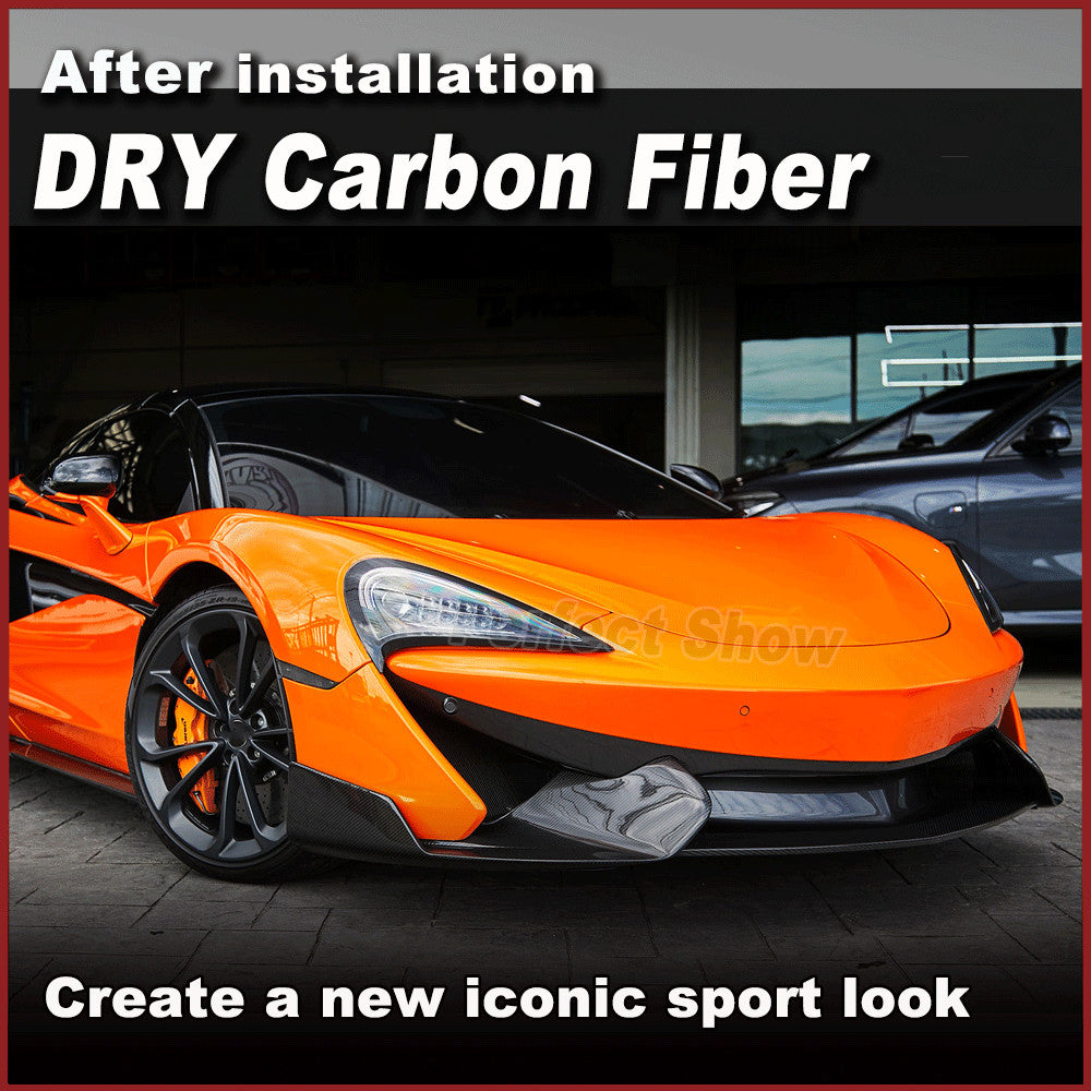 Fit for McLaren 570S 570GT 2015-2020 Dry Carbon Fiber Front Bumper Splitters Lip