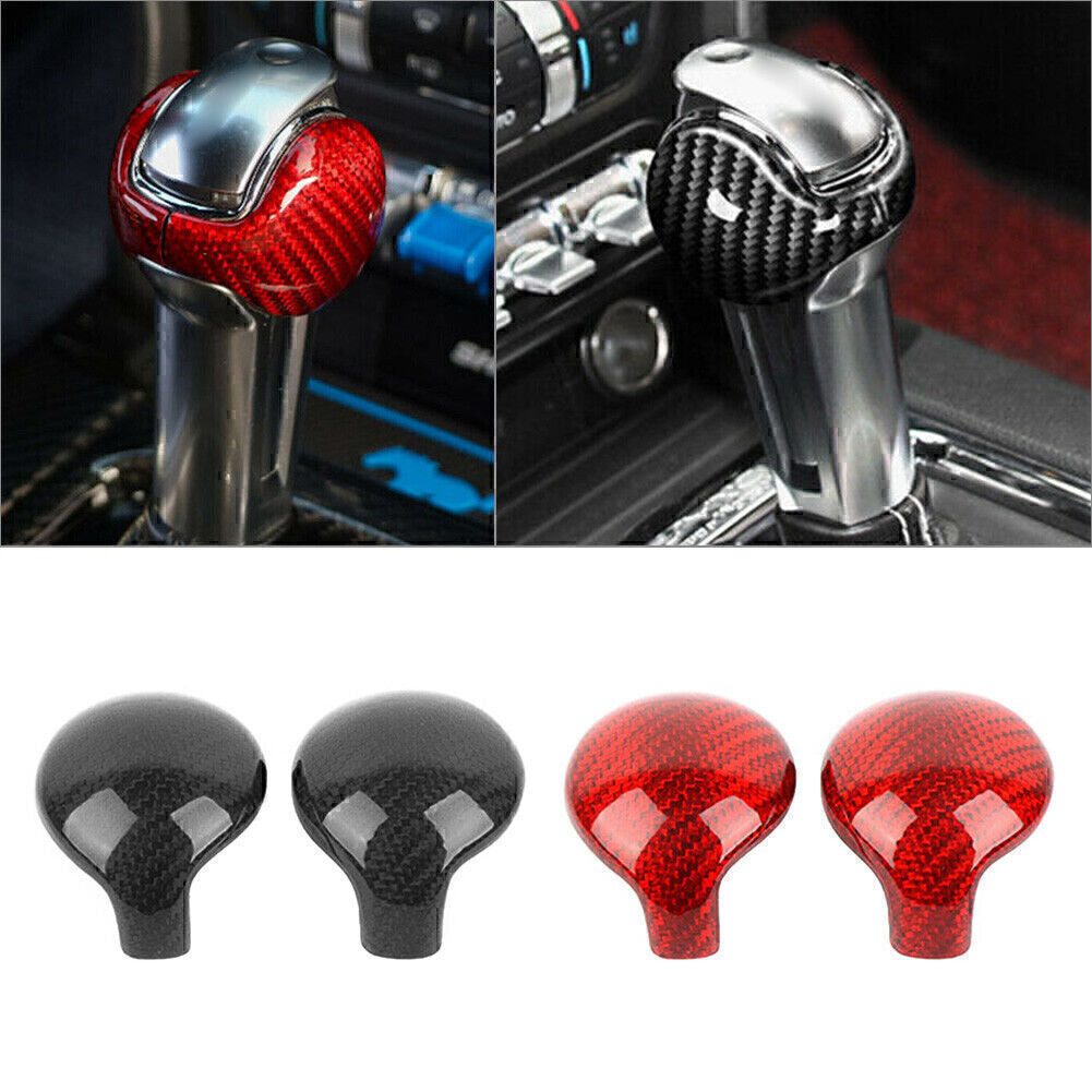 Carbon fiber internal gear shift knife trim cover suitable for ford for Mustang 2015-2019 2016 Q