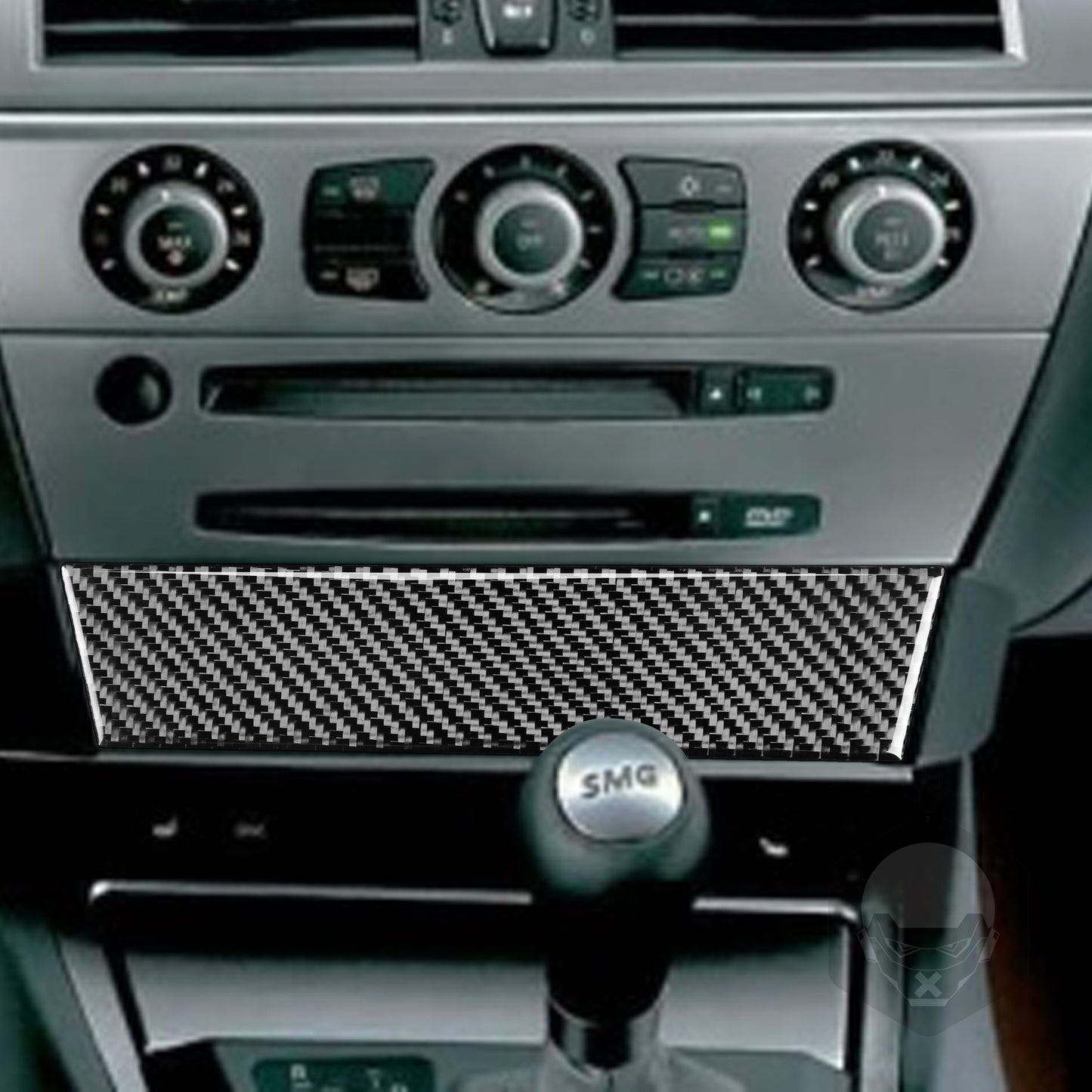 Carbon fiber interior console protective cover trim for BMW 6 Series E63 E64
