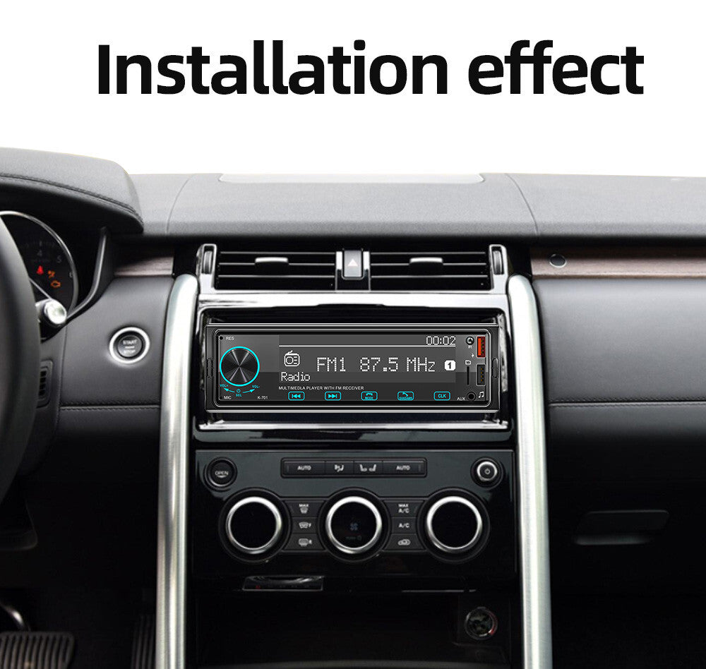 1DIN Car Stereo Radio MP3 Player BT/FM/AUX Input/TF/U Disk Playback Multimedia