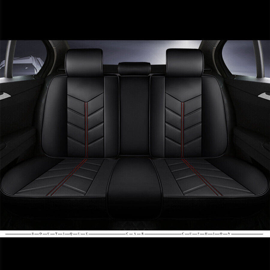 Car Breathable Deluxe Edition 6D PU Leather for Seat Cushion Cover Universal US Ship Q