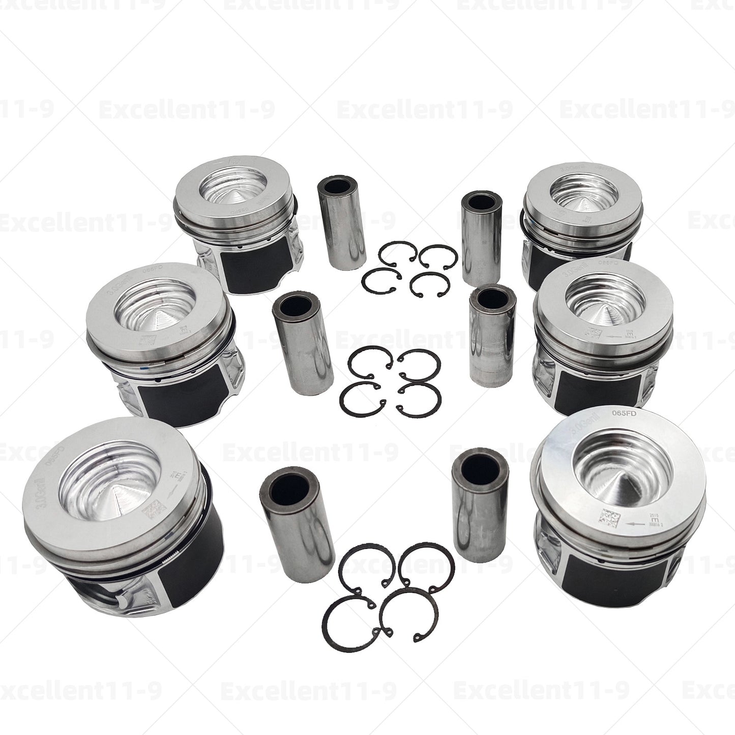6-Piece TDI Piston Ring Set Φ83.01 mm for Touareg, for Audi A4, A5, Q5, Q7, CDUD 3.0T- n