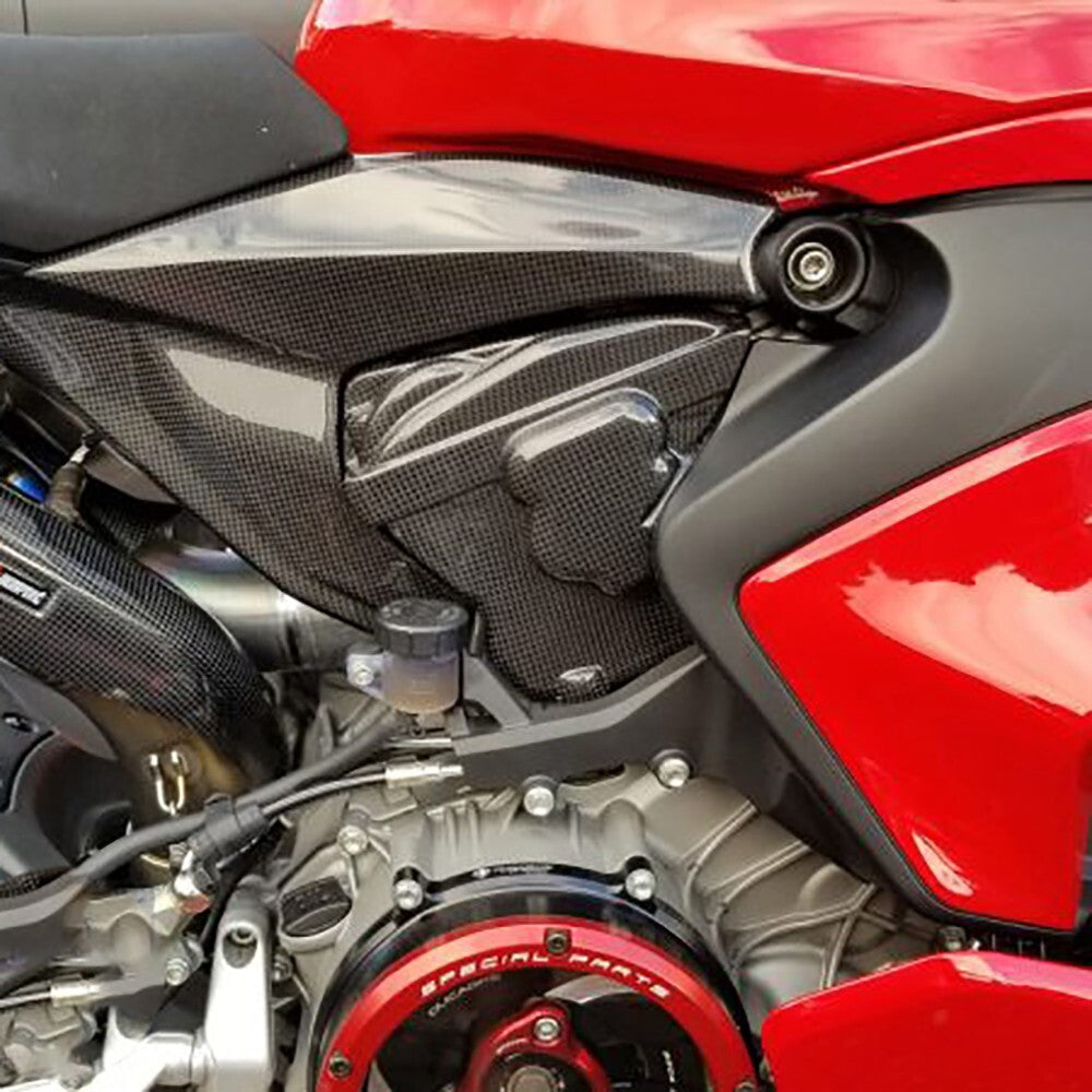 for Ducati 959 100% Carbon Fiber Engine Panel Cover Protect Modify Gloss Q