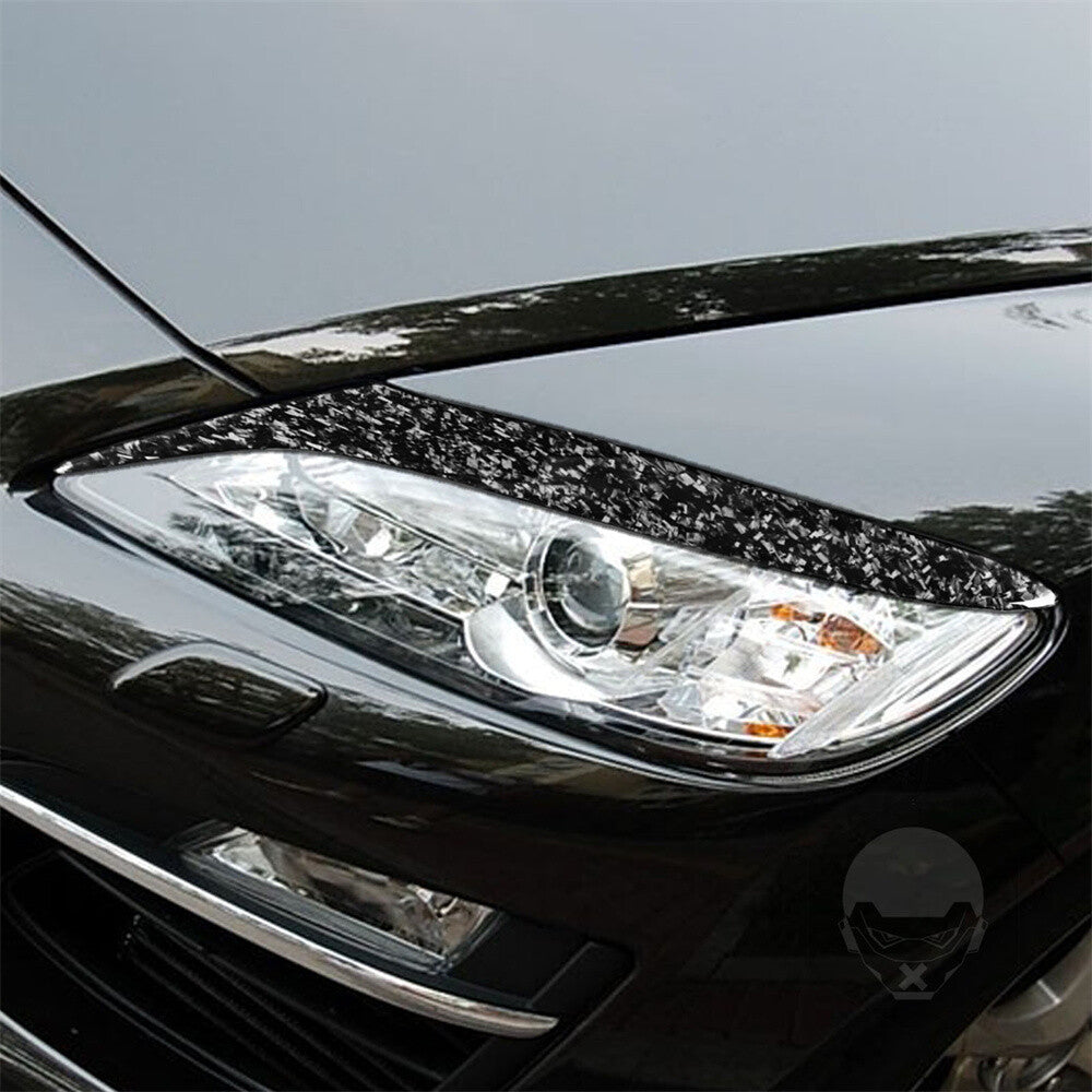 Forged Carbon Front Headlight Eyelids Eyebrow Trim for Mazda RX-8 RX8 2004-08