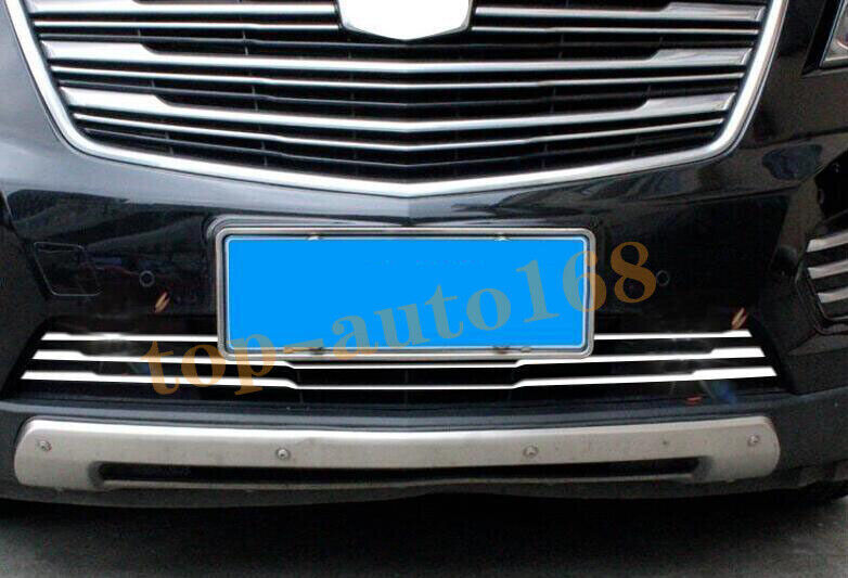 Steel Chrome Front Bumper Grill Strip Cover Trim 4pcs for Cadillac XT5 2017-19