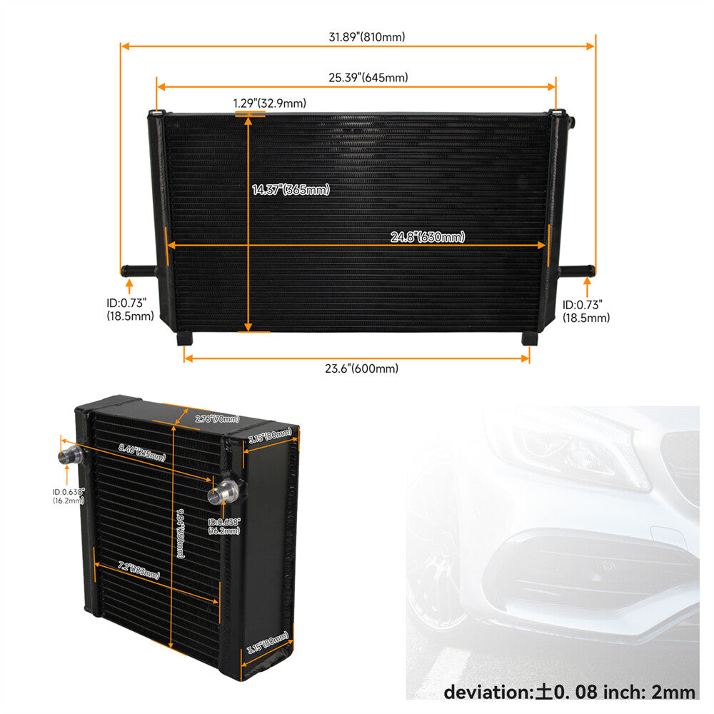 Radiator Kit for Mercedes W176 A45 AMG C117 CLA45 AMG 13-18 X156 GLA45 AMG 14-19