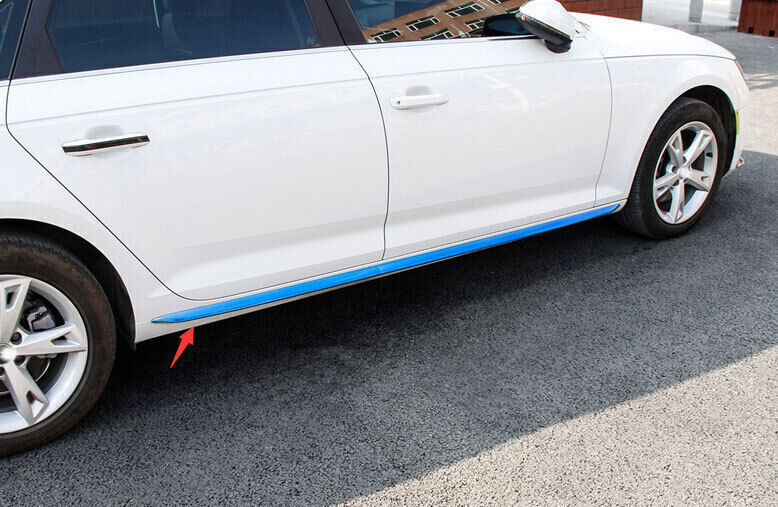 for Audi A4 B9 2017-2019 Blue Titanium Side Door Body Guard Molding Cover Trims
