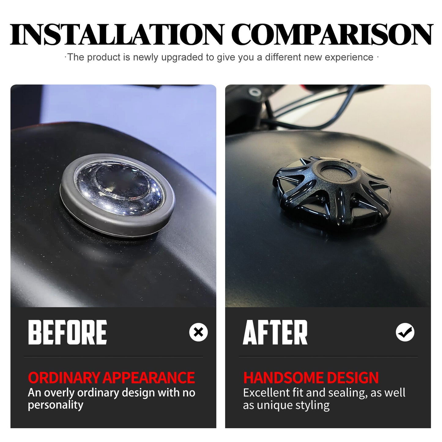 Matte Black Gas Cap Fuel Oil Tank Cover Fit for Harley Sportster Softail V-Rod
