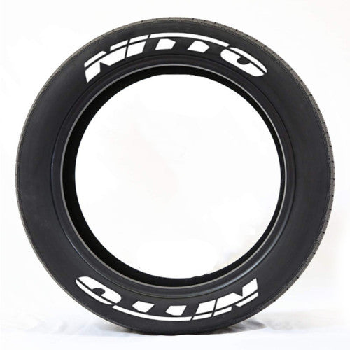 NITTO Permanent Tire Engraving Stickers 1.38 inch - 15 inch - 24 inch Premium Decals 8-Piece Set
