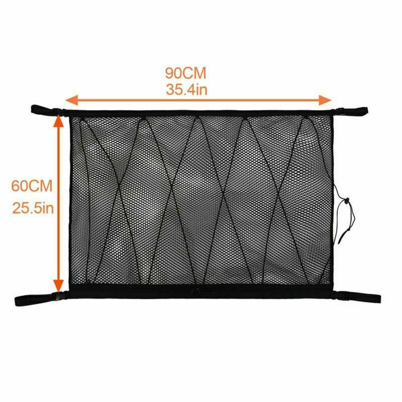 For Camper Van Caravan Car Roof Ceiling Cargo Net Mesh Storage Bag Q