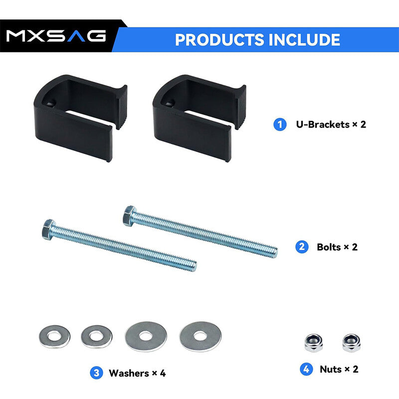 Black 2x Truck Bed Toolbox Clamps Aluminum Fastening Clamp Toolbox Mounting Kit