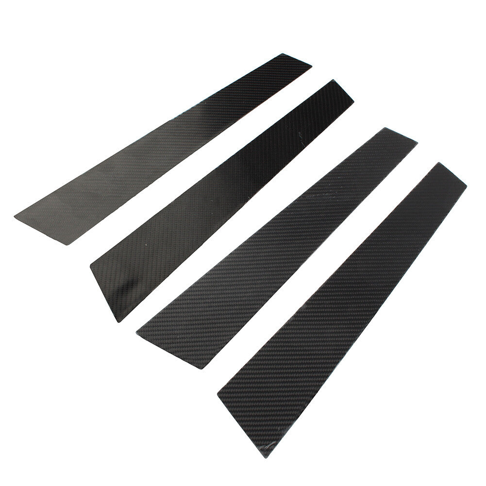 For Porsch for Panamera 2009-2016 4x Carbon Fiber Set Pillar Posts Door Window Trim