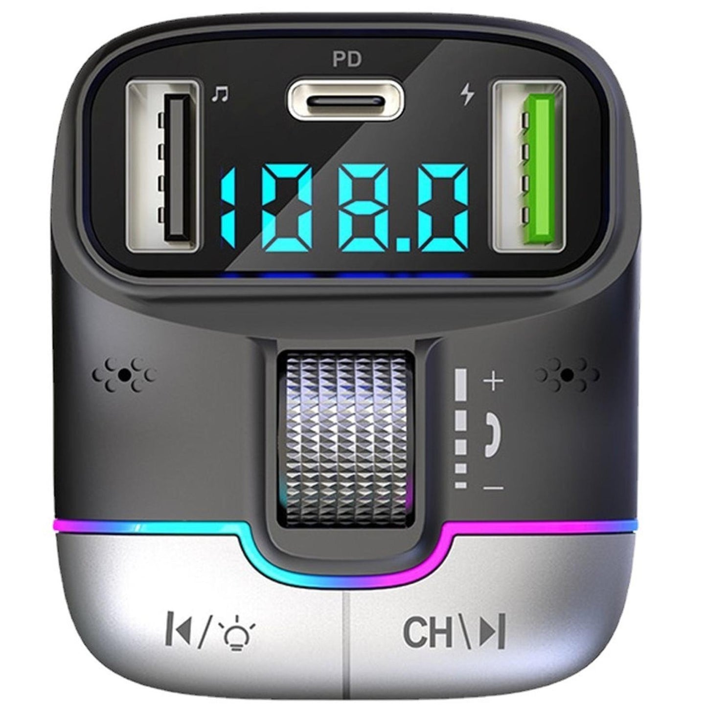 USB PD Car Charger Bluetooth 5.3 AUX Adapter HIFI Audio Player FM Transmitter a