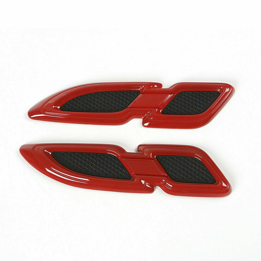 Red Car Hood Leaf Board Air Flow Vent Cover Trim for Jeep Grand Cherokee 2011-21