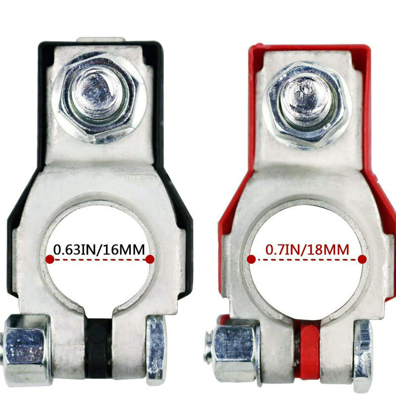 Universal Car Battery Terminal Connector Top Post Positive Negative Heavy Duty
