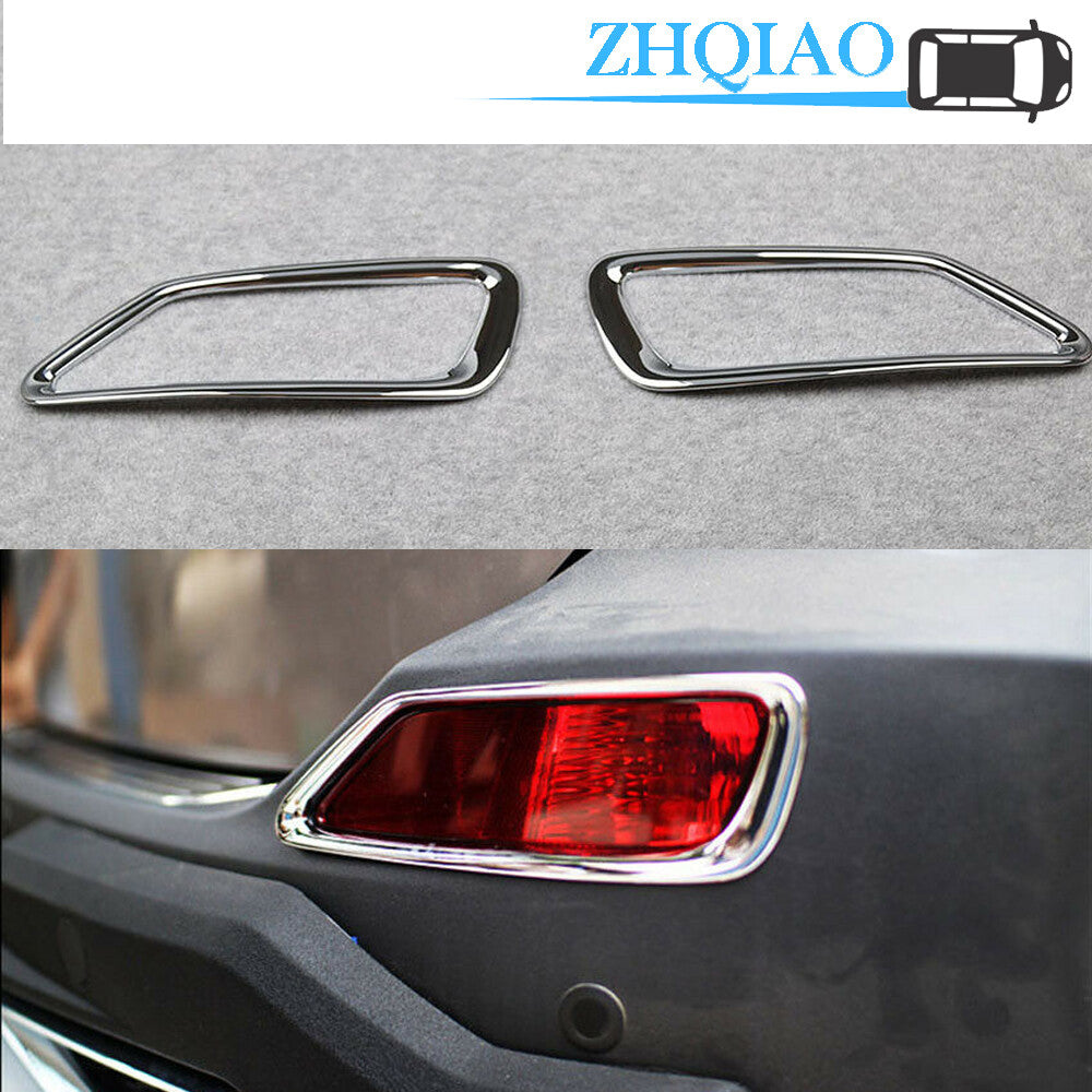 Rear Bumper Fog Light Lamp Chrome Cover Trim Fits for Toyota RAV4 2013 2014 2015