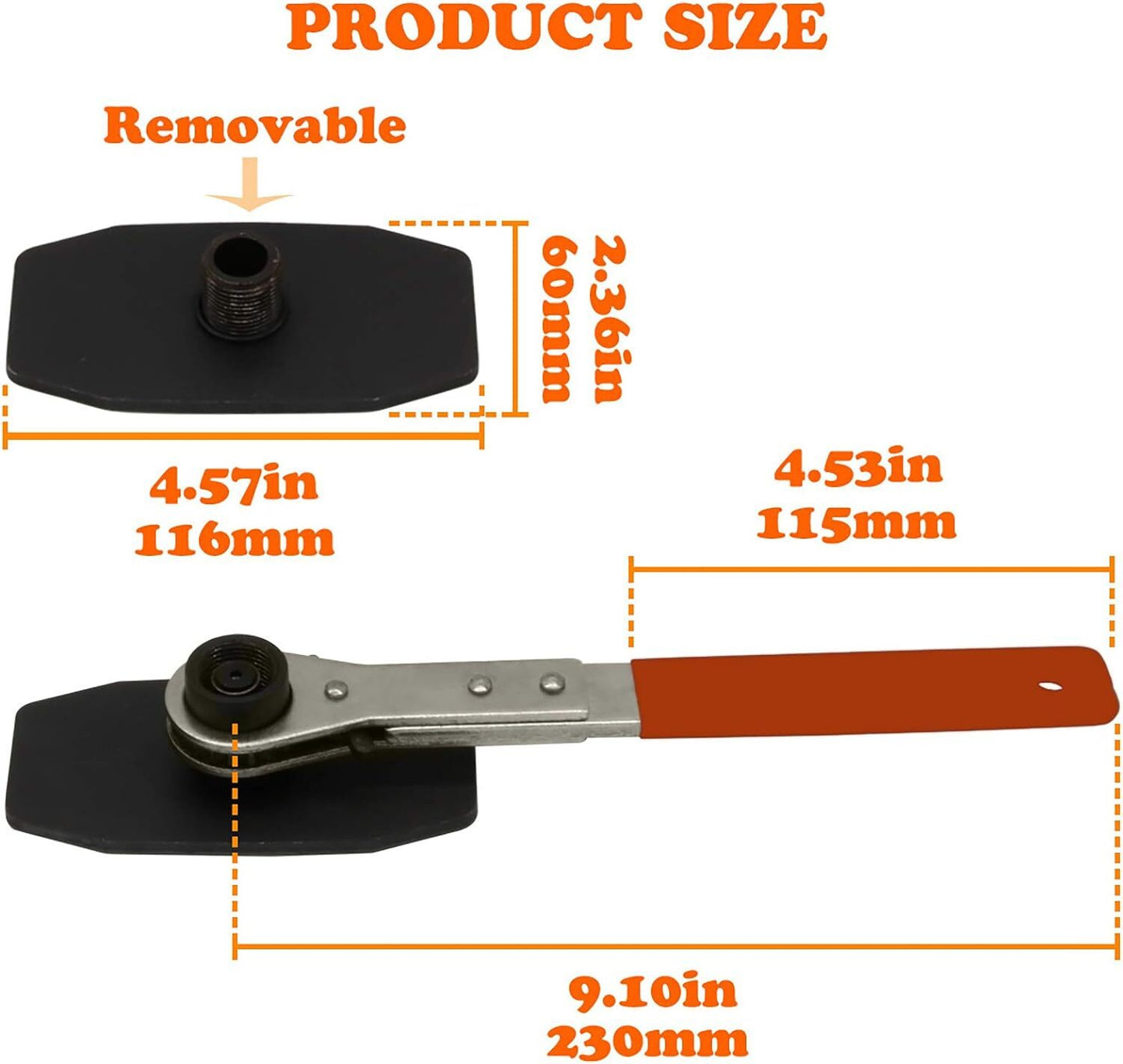 Car Ratchet Brake Piston Wrench W/Hook Caliper Pad Install Tool Orange Blue