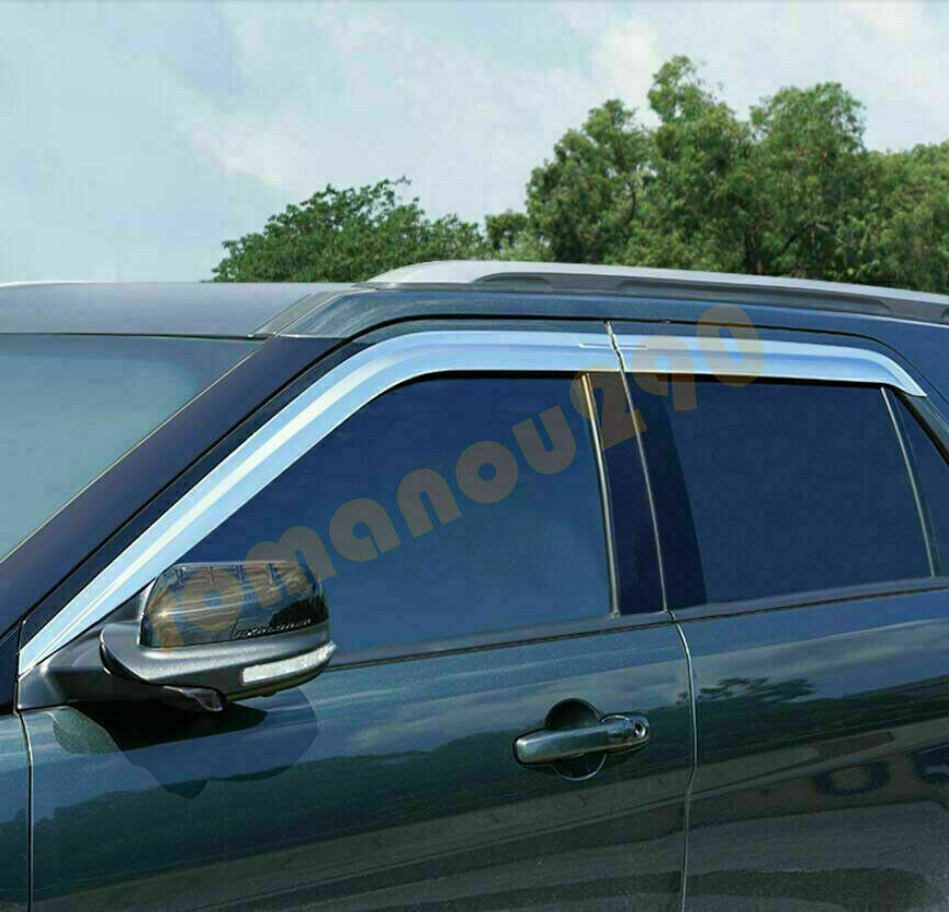 for Ford Explorer 2011-2019 silver Window Wind Visors Rain Guard Vent Deflectors